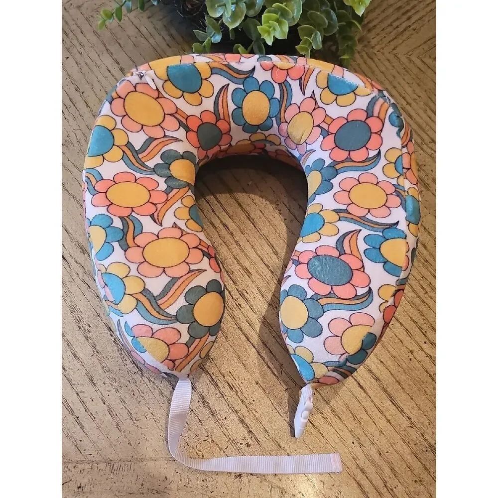 Floral Boho memory foam neck pillow